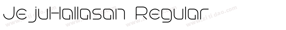 JejuHallasan-Regular字体转换