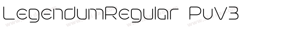 LegendumRegular-PvV2字体转换
