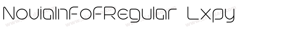 NoviaInfofRegular-Lxpy字体转换