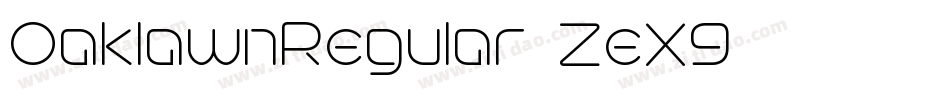 OaklawnRegular-ZeX8字体转换