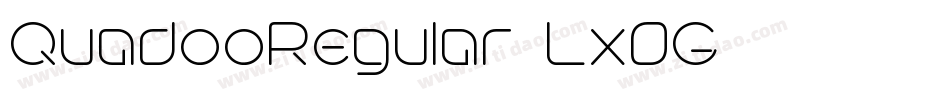 QuadooRegular-Lx9G字体转换