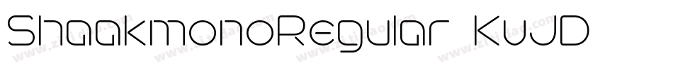 ShaakmonoRegular-KvJD字体转换