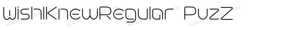 WishIKnewRegular-PvzZ字体转换
