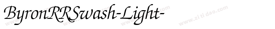 ByronRRSwash-Light字体转换