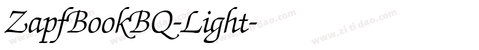 ZapfBookBQ-Light字体转换
