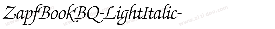 ZapfBookBQ-LightItalic字体转换
