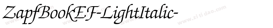 ZapfBookEF-LightItalic字体转换