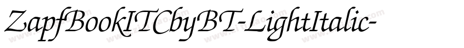 ZapfBookITCbyBT-LightItalic字体转换
