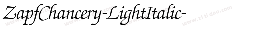 ZapfChancery-LightItalic字体转换