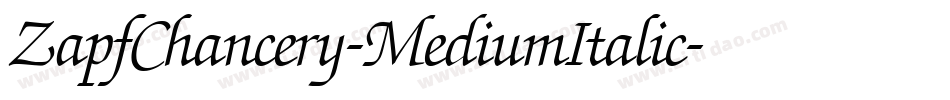 ZapfChancery-MediumItalic字体转换