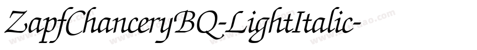 ZapfChanceryBQ-LightItalic字体转换