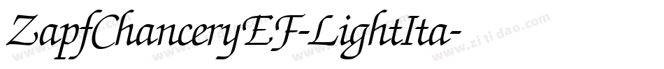 ZapfChanceryEF-LightIta字体转换