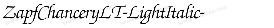ZapfChanceryLT-LightItalic字体转换
