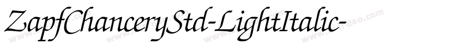 ZapfChanceryStd-LightItalic字体转换
