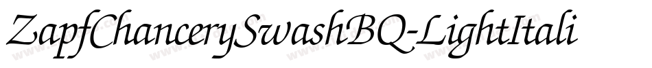 ZapfChancerySwashBQ-LightItalic字体转换