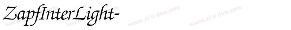 ZapfInterLight字体转换