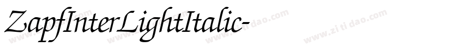 ZapfInterLightItalic字体转换