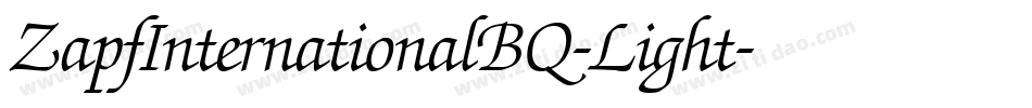 ZapfInternationalBQ-Light字体转换
