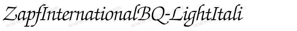 ZapfInternationalBQ-LightItalic字体转换