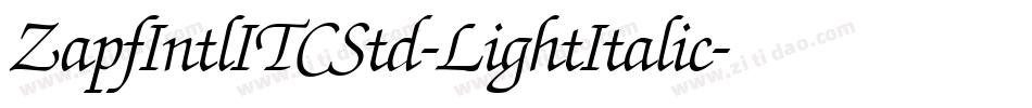 ZapfIntlITCStd-LightItalic字体转换
