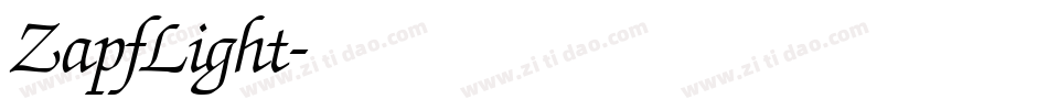 ZapfLight字体转换