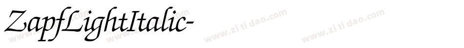 ZapfLightItalic字体转换