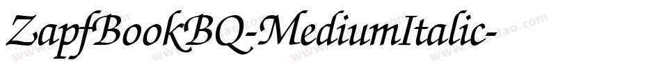 ZapfBookBQ-MediumItalic字体转换
