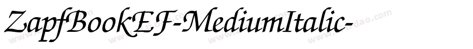 ZapfBookEF-MediumItalic字体转换