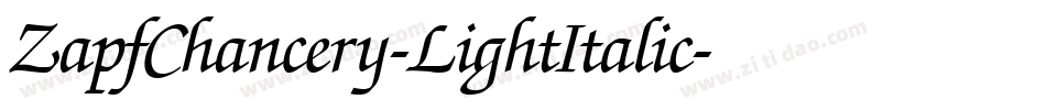 ZapfChancery-LightItalic字体转换