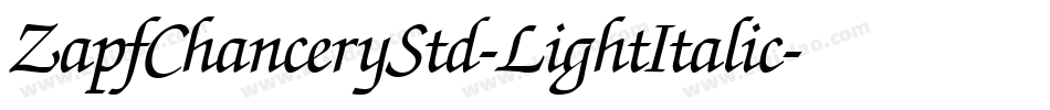 ZapfChanceryStd-LightItalic字体转换
