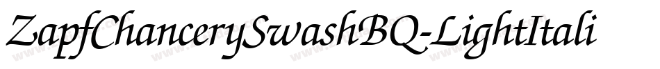 ZapfChancerySwashBQ-LightItalic字体转换