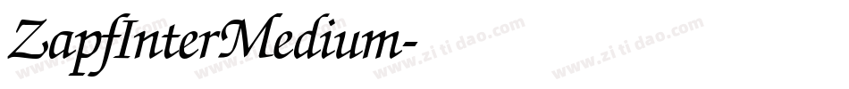 ZapfInterMedium字体转换