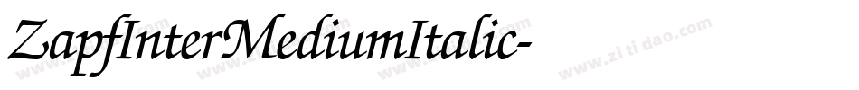ZapfInterMediumItalic字体转换