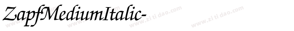 ZapfMediumItalic字体转换