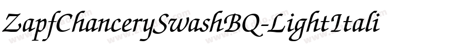 ZapfChancerySwashBQ-LightItalic字体转换
