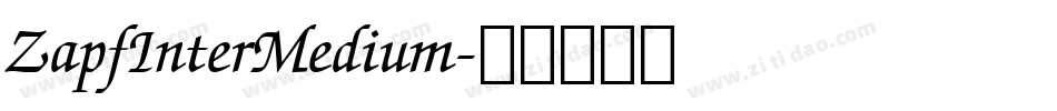 ZapfInterMedium字体转换