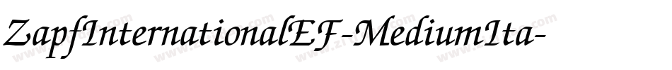ZapfInternationalEF-MediumIta字体转换