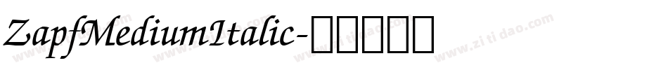 ZapfMediumItalic字体转换