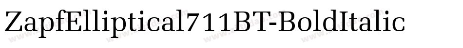 ZapfElliptical711BT-BoldItalic字体转换
