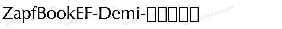 ZapfBookEF-Demi字体转换