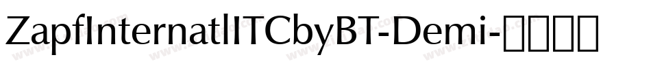 ZapfInternatlITCbyBT-Demi字体转换