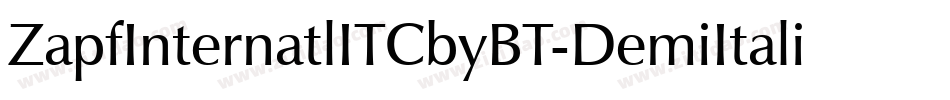 ZapfInternatlITCbyBT-DemiItalic字体转换