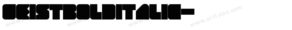 GeistBoldItalic字体转换