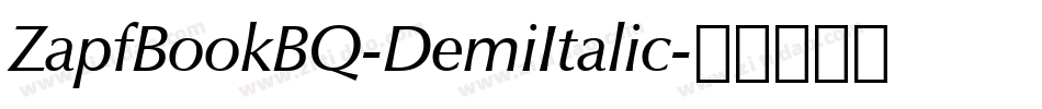 ZapfBookBQ-DemiItalic字体转换
