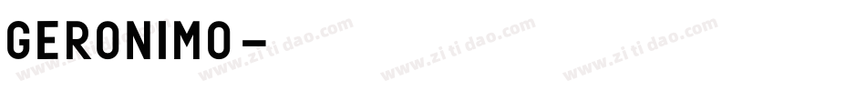 Geronimo字体转换
