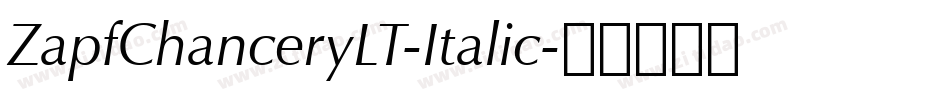 ZapfChanceryLT-Italic字体转换