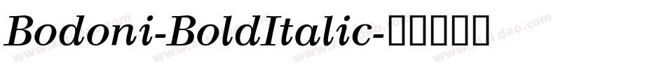 Bodoni-BoldItalic字体转换