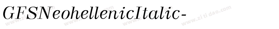 GFSNeohellenicItalic字体转换
