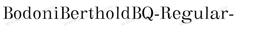 BodoniBertholdBQ-Regular字体转换