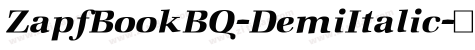 ZapfBookBQ-DemiItalic字体转换